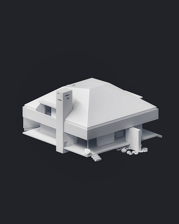 Axonometric view of the residence of five atmospheres, studio substrata, Reinis Salins, Igors Malovickis
