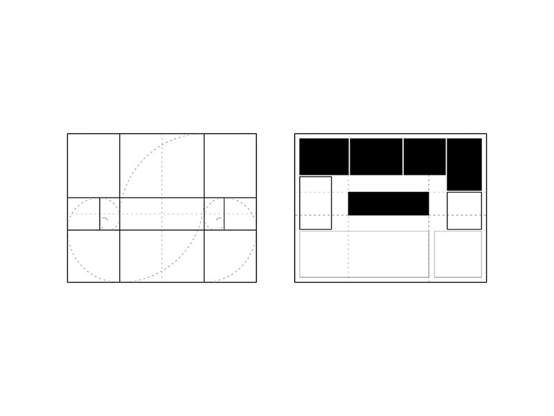 Diagram of compositional and programmatic organization of the house for a Priest, studio substrata, Reinis Salins, Igors Malovickis