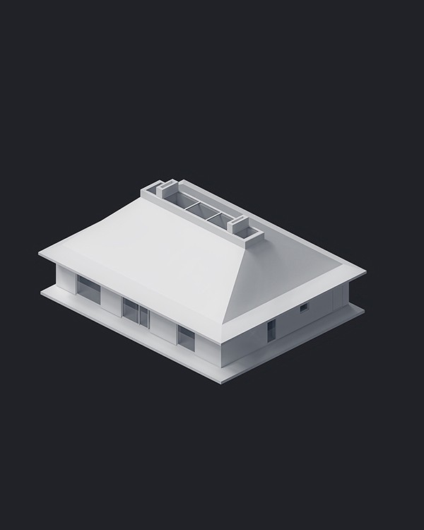 Axonometric view of the house for a Priest, studio substrata, Reinis Salins, Igors Malovickis