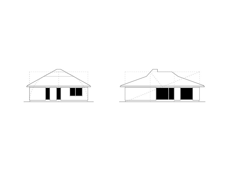Diagram of façade proportions of the house for a Builder I, studio substrata, Reinis Salins, Igors Malovickis