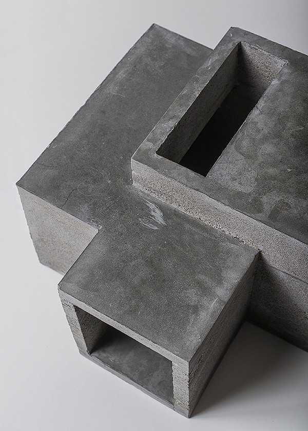 A view of concrete spatial model from the top, studio substrata, Reinis Salins, Igors Malovickis
