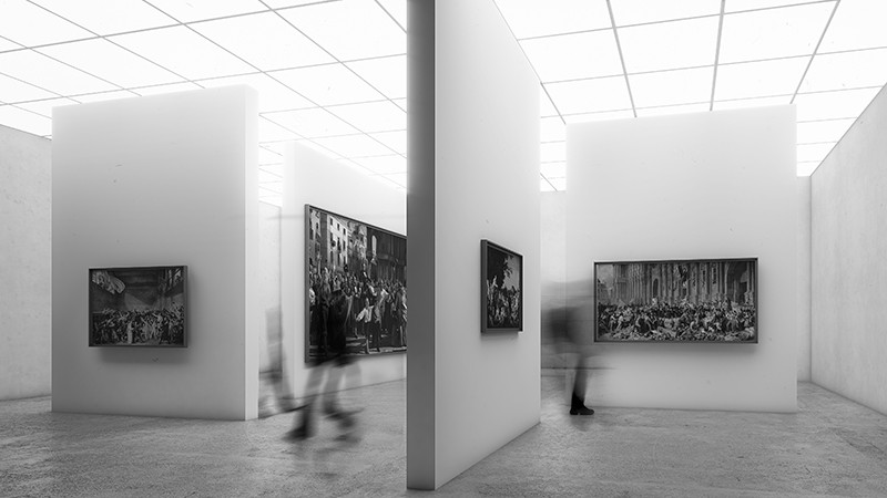 Interior view of the exhibition space, studio substrata, Reinis Salins, Igors Malovickis