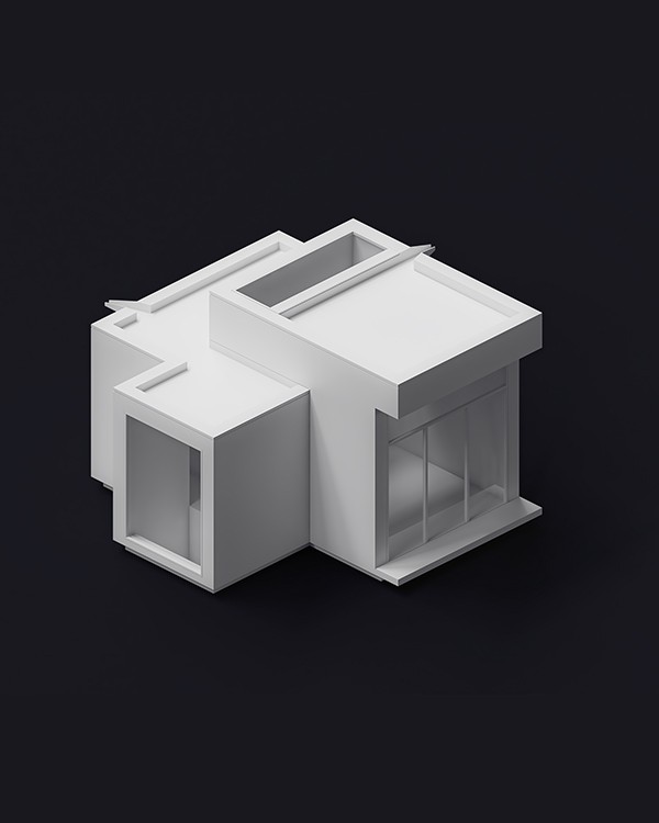 Axonometric view of the viba's sauna, studio substrata, Reinis Salins, Igors Malovickis
