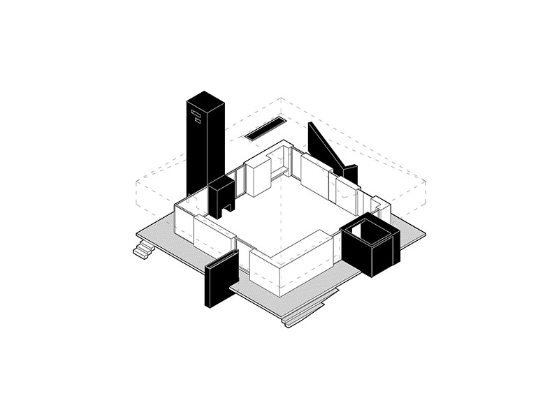 Diagram of the elements marking the five atmospheres, studio substrata, Reinis Salins, Igors Malovickis
