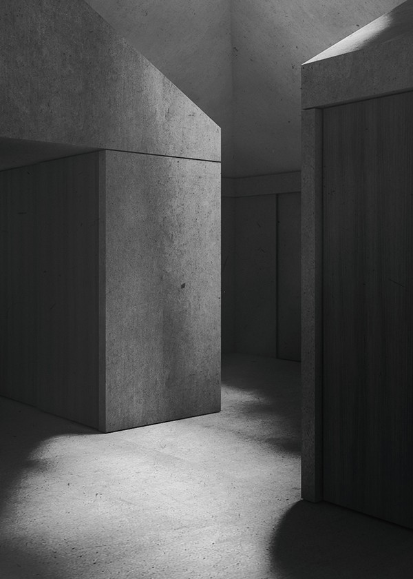 Interior view of the area in between functional zones, studio substrata, Reinis Salins, Igors Malovickis