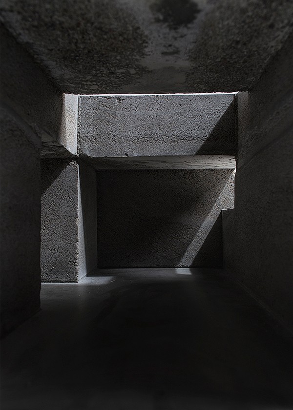 A view within the concrete spatial model, studio substrata, Reinis Salins, Igors Malovickis