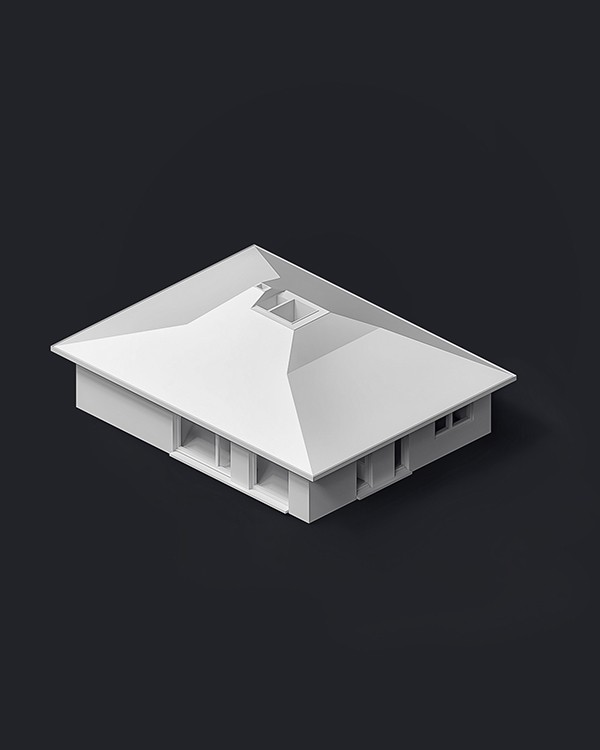 Axonometric view of the house for a Builder I, studio substrata, Reinis Salins, Igors Malovickis