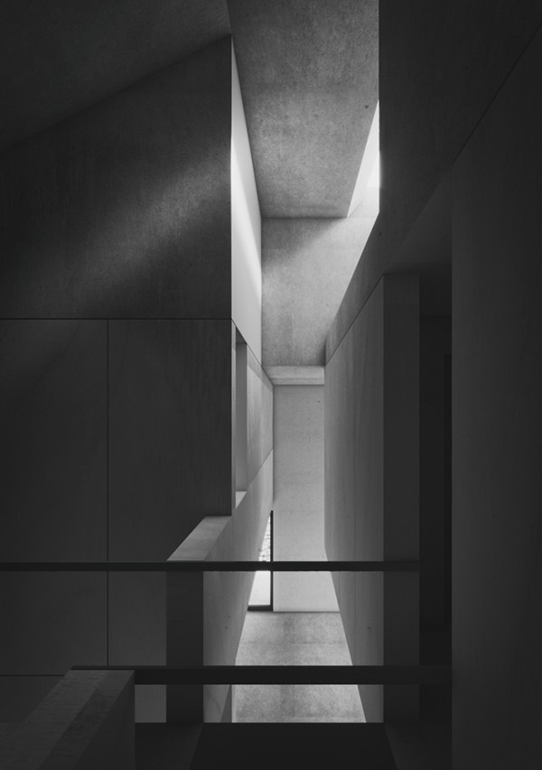 Interior view of the second level spatial separator, studio substrata, Reinis Salins, Igors Malovickis