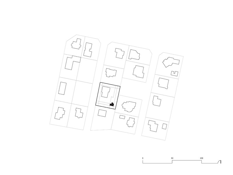 Situation plan of the viba's sauna, studio substrata, Reinis Salins, Igors Malovickis