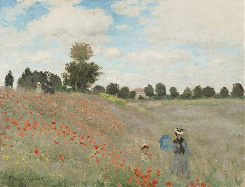 Claude Monet, The Poppy Field near Argenteuil, 1873, studio substrata, Reinis Salins, Igors Malovickis
