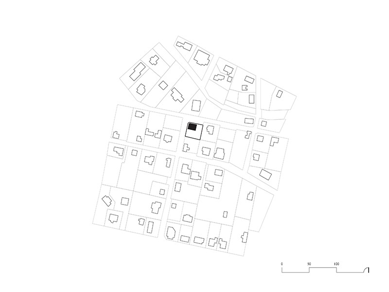 Situation plan of the house for a Priest, studio substrata, Reinis Salins, Igors Malovickis