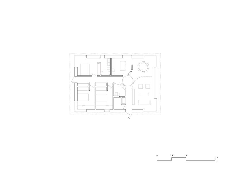Floor plan of the house for a Builder II, studio substrata, Reinis Salins, Igors Malovickis