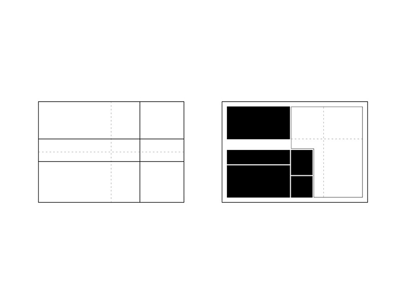 Diagram of compositional and programmatic organization of the house for a Builder II, studio substrata, Reinis Salins, Igors Malovickis